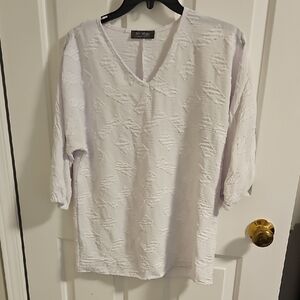 Mr. Max Fashipns Women's White Textured Blouse